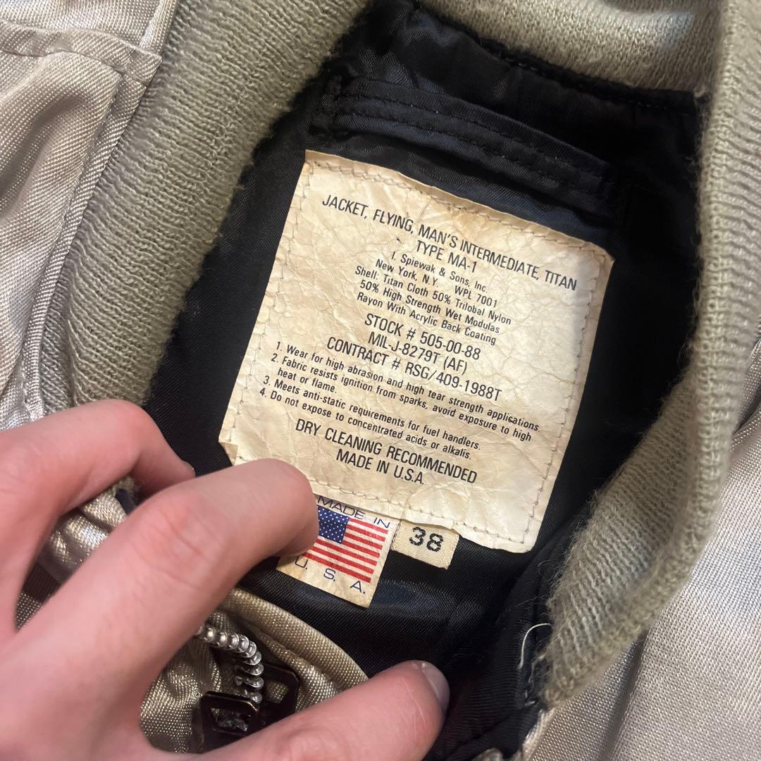SPIWAK スピワック MA-1 フライトジャケット タイタンクロス USA製