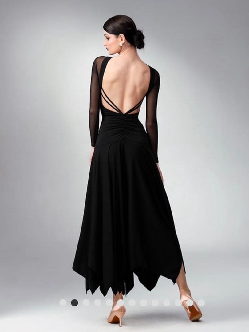 【TID M362D】 ボールルームワンピース(黒)