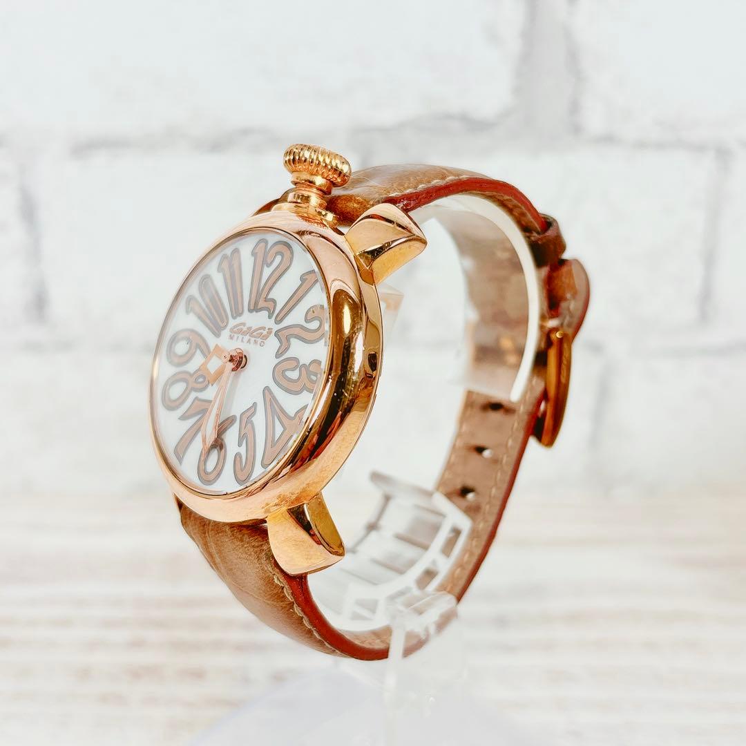 【美品】 ガガミラノ メンズ 腕時計 クォーツ マヌアーレ マニュアーレ 稼働