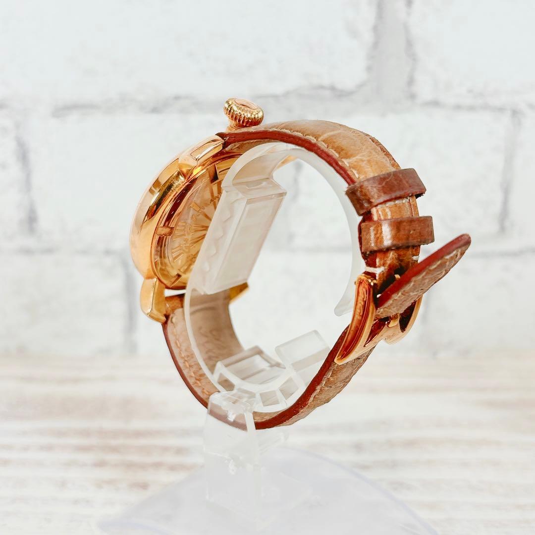 【美品】 ガガミラノ メンズ 腕時計 クォーツ マヌアーレ マニュアーレ 稼働