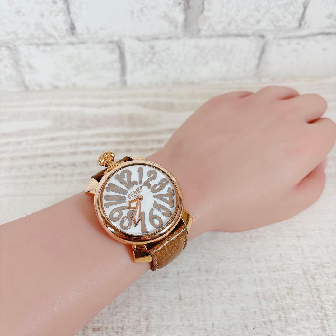 【美品】 ガガミラノ メンズ 腕時計 クォーツ マヌアーレ マニュアーレ 稼働