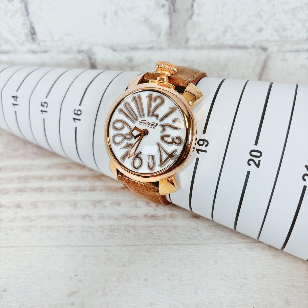 【美品】 ガガミラノ メンズ 腕時計 クォーツ マヌアーレ マニュアーレ 稼働