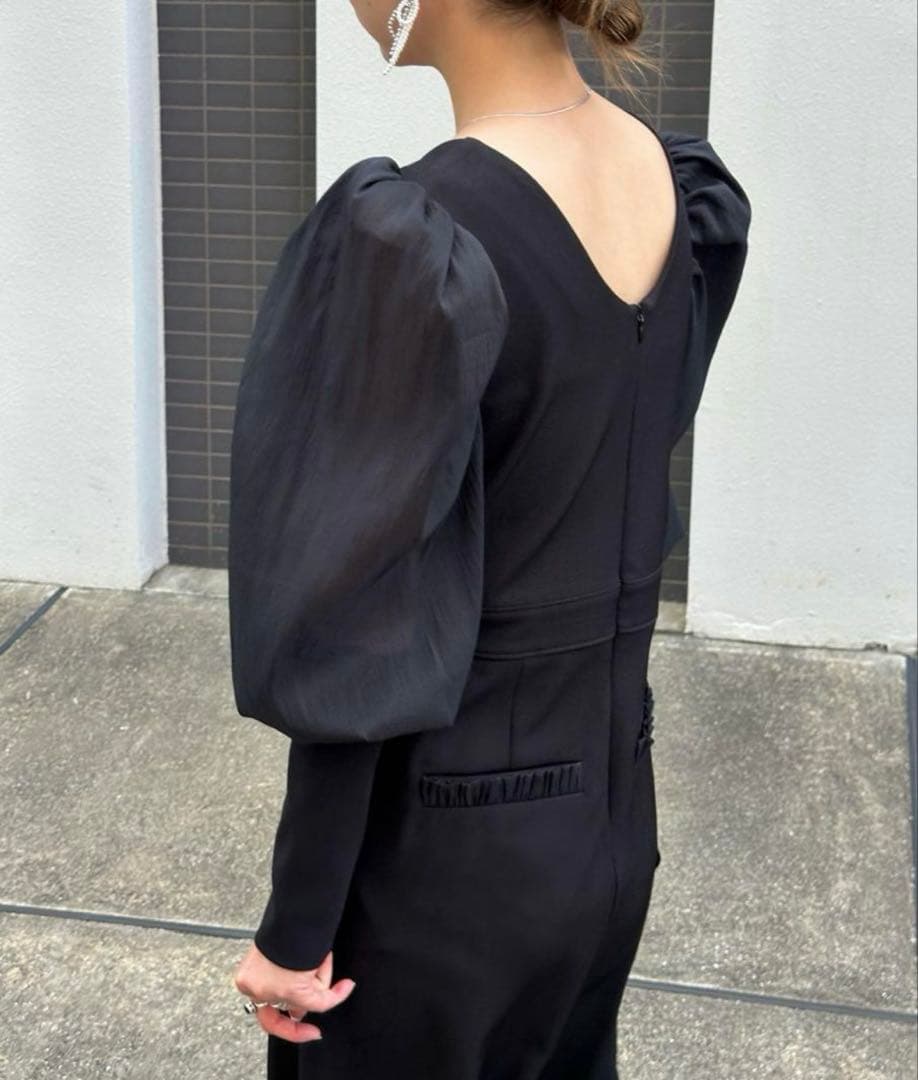 新品 セレクトモカ select MOCA シアーパフスリーブオールインワン