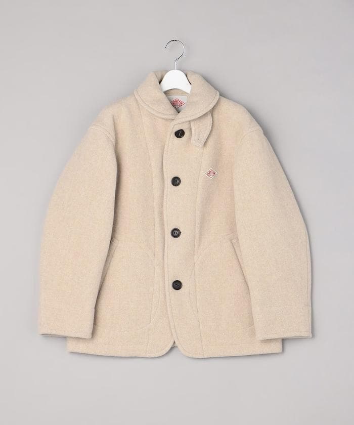 DANTON ダントン ウールパイル 丸襟ジャケット レディース