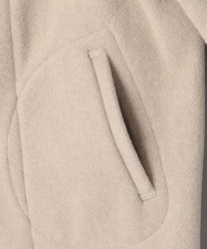 DANTON ダントン ウールパイル 丸襟ジャケット レディース