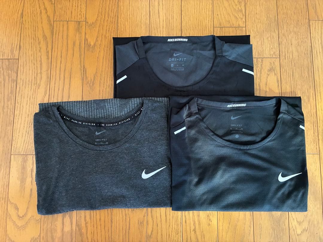 NIKE ランニング　トレーニング　3枚セット XL ブラック