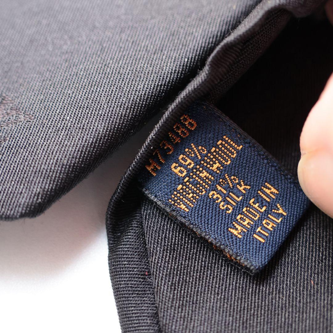 未使用 ルイ・ヴィトン LOUIS VUITTON ブラック ネクタイ