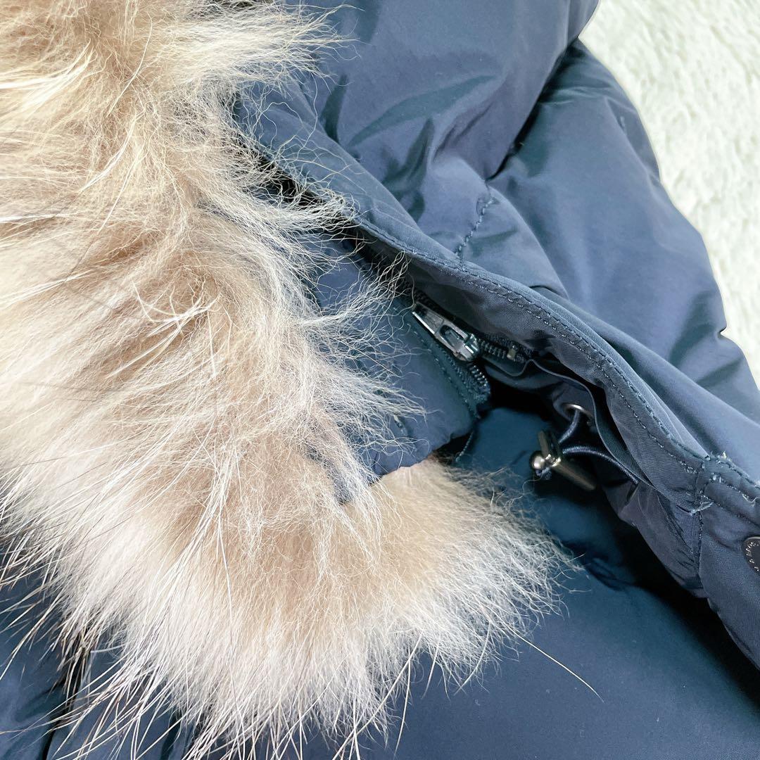 【美品】ウールリッチ　タヌキファー　ネイビー　3way ダウンベスト　Sサイズ