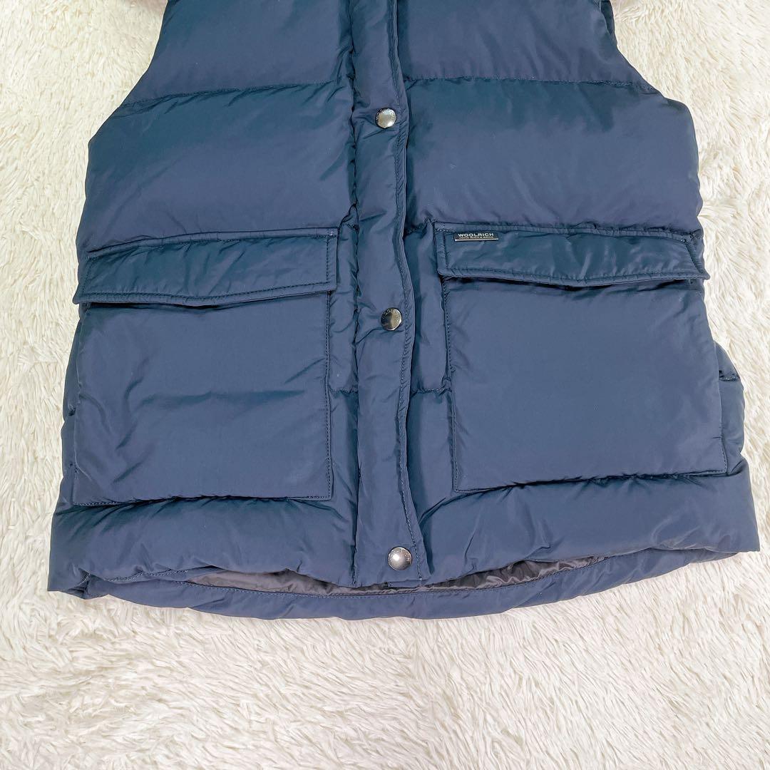 【美品】ウールリッチ　タヌキファー　ネイビー　3way ダウンベスト　Sサイズ