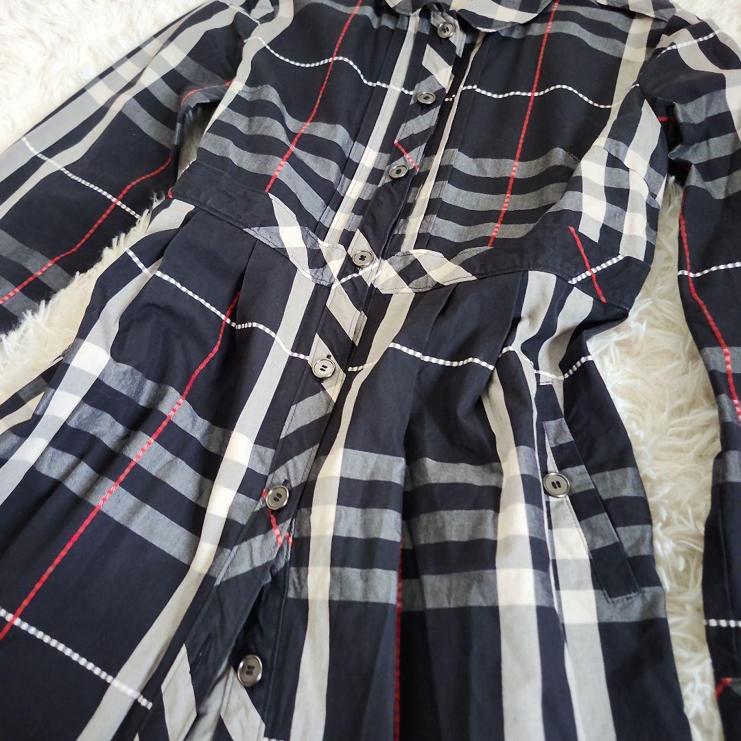 【美品】BURBERRY LONDON チェック柄 長袖ワンピース