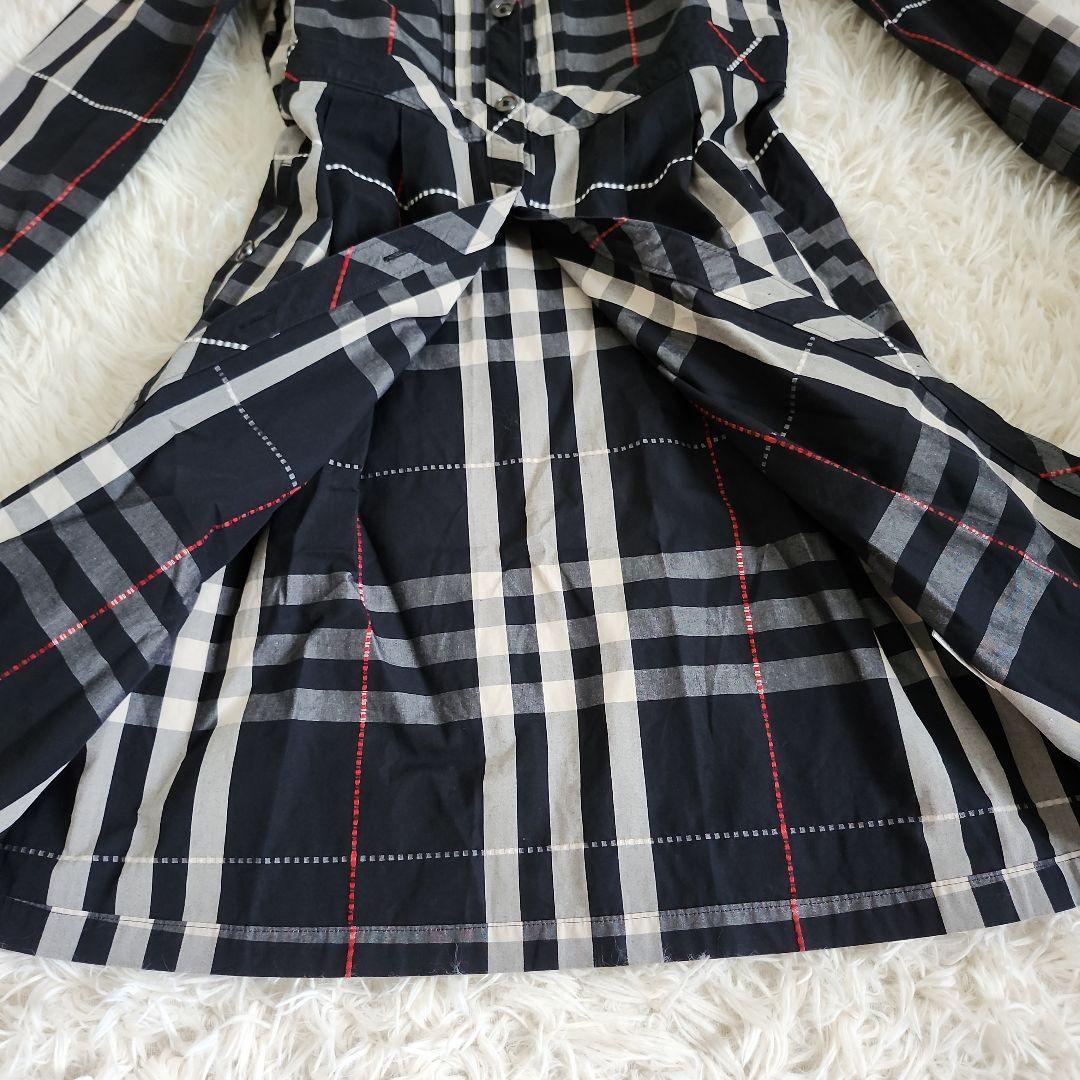 【美品】BURBERRY LONDON チェック柄 長袖ワンピース