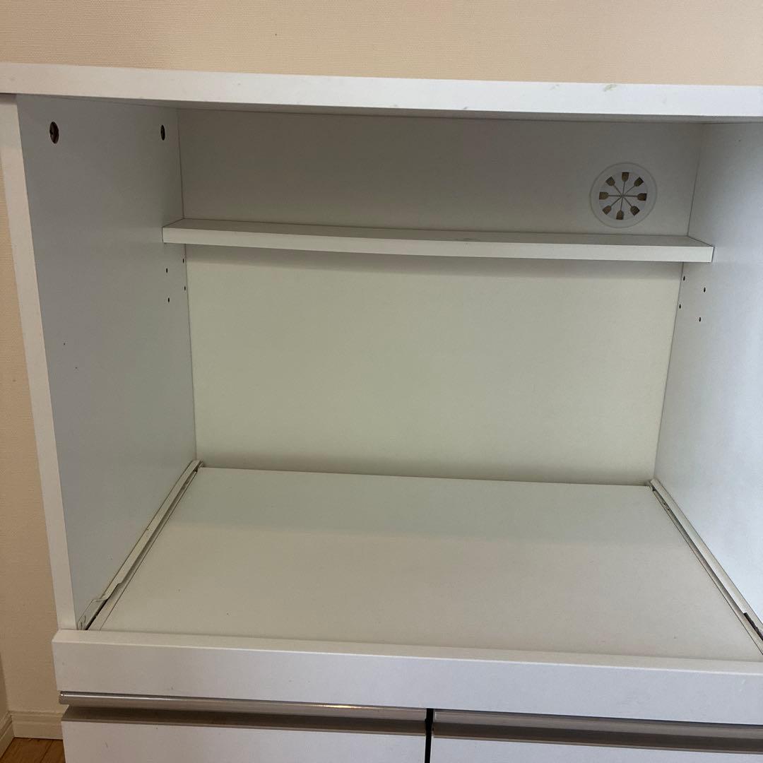 ひまわりホワイト レンジボード 可動棚付き