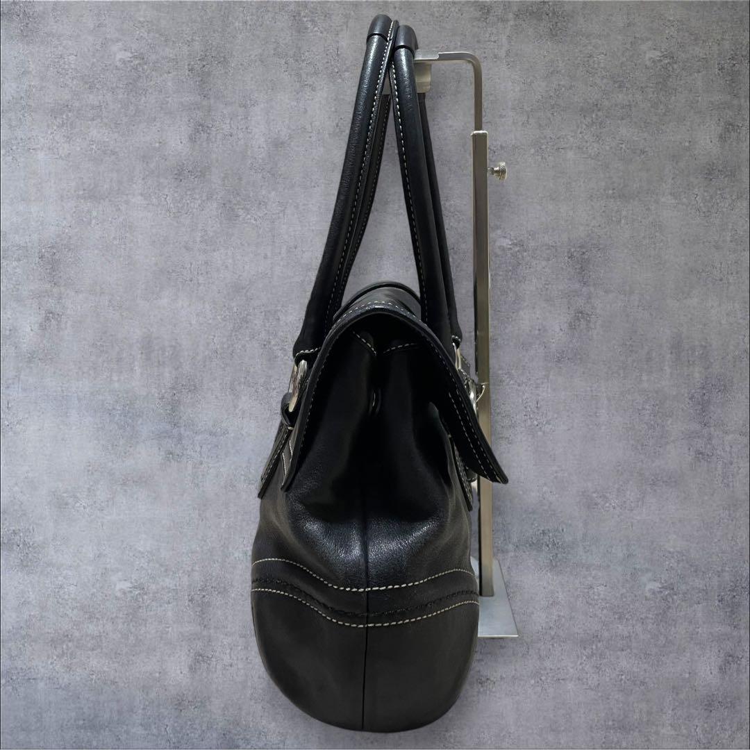 COACH SOHO ソーホー ペブルドレザー サッチェル バッグ 肩掛け 黒