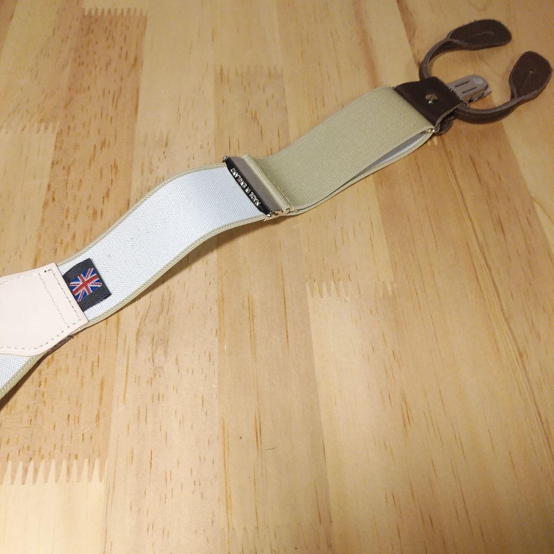 【新品未使用】五大陸＋アルバートサーストン　サスペンダー　ベージュ　英国製