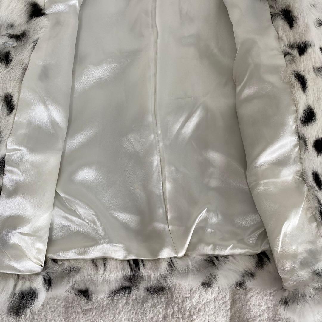 【epolene エポレーヌ】ラビットファー　リアルファー　ダルメシアン　コート