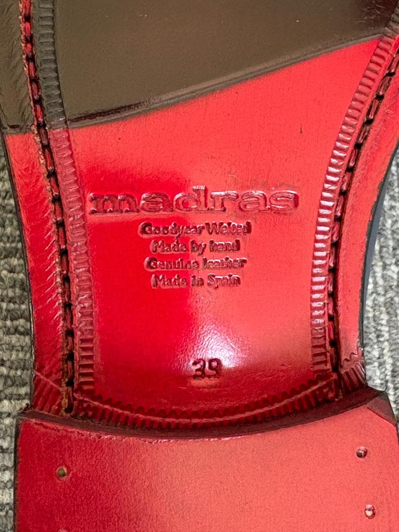 madras ホールカット ネイビー グッドイヤーウェルト製法 新品未使用