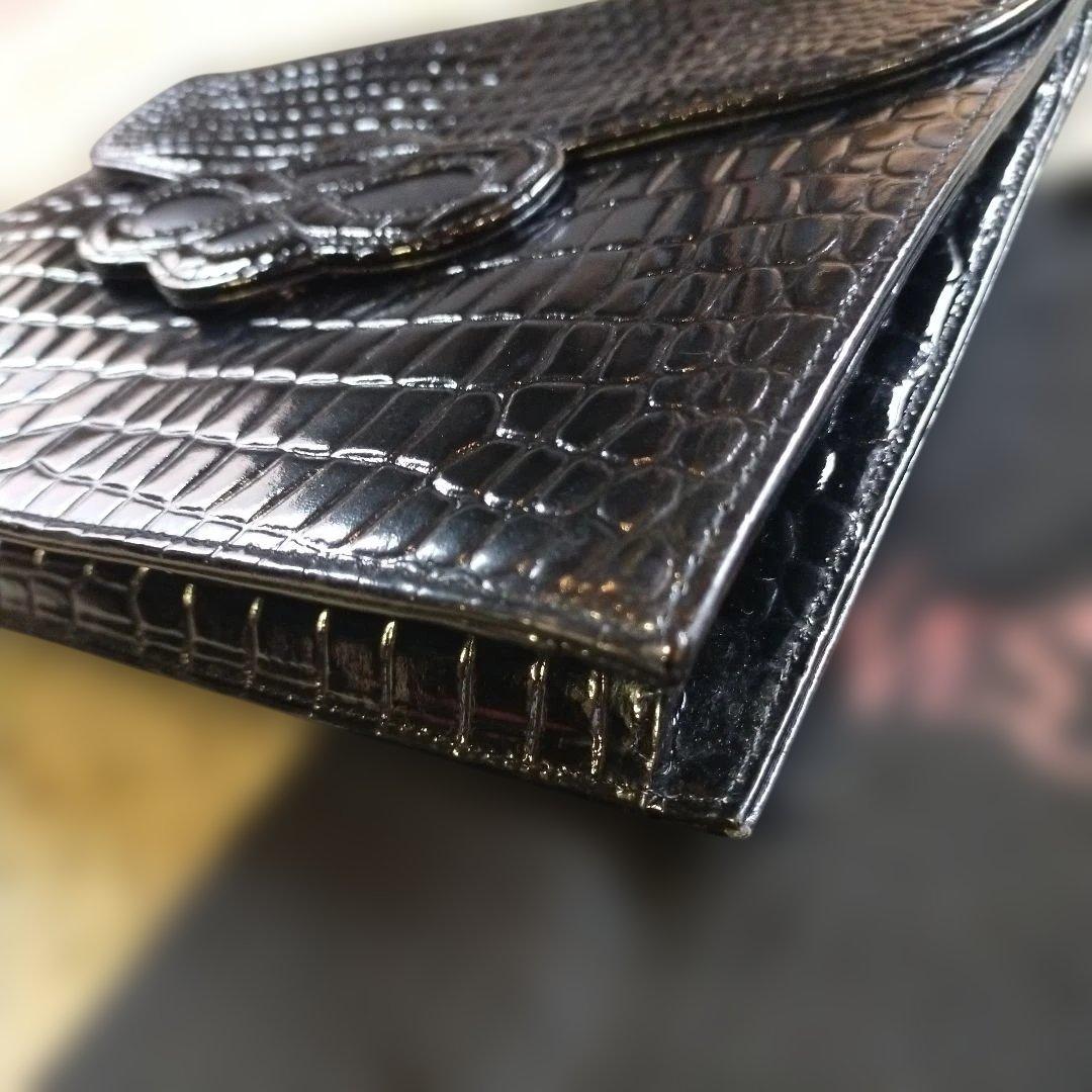 美品Yves Saint Laurent クロコ型押し クラッチバッグ オールド