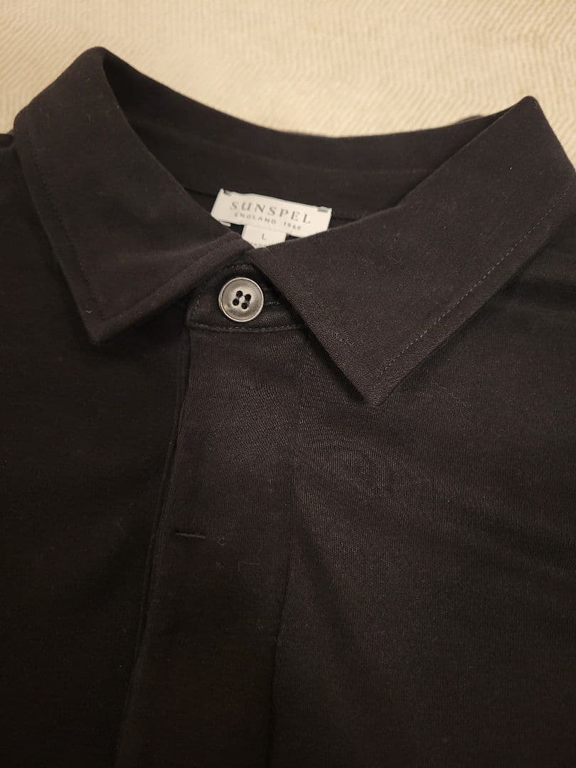 SUNSPEL ヘビーウェイト　ラグビー　ポロシャツ ブラック　Lサイズ