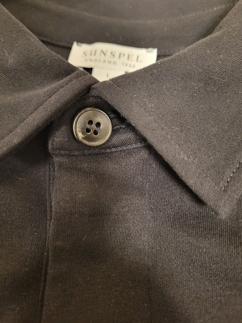 SUNSPEL ヘビーウェイト　ラグビー　ポロシャツ ブラック　Lサイズ