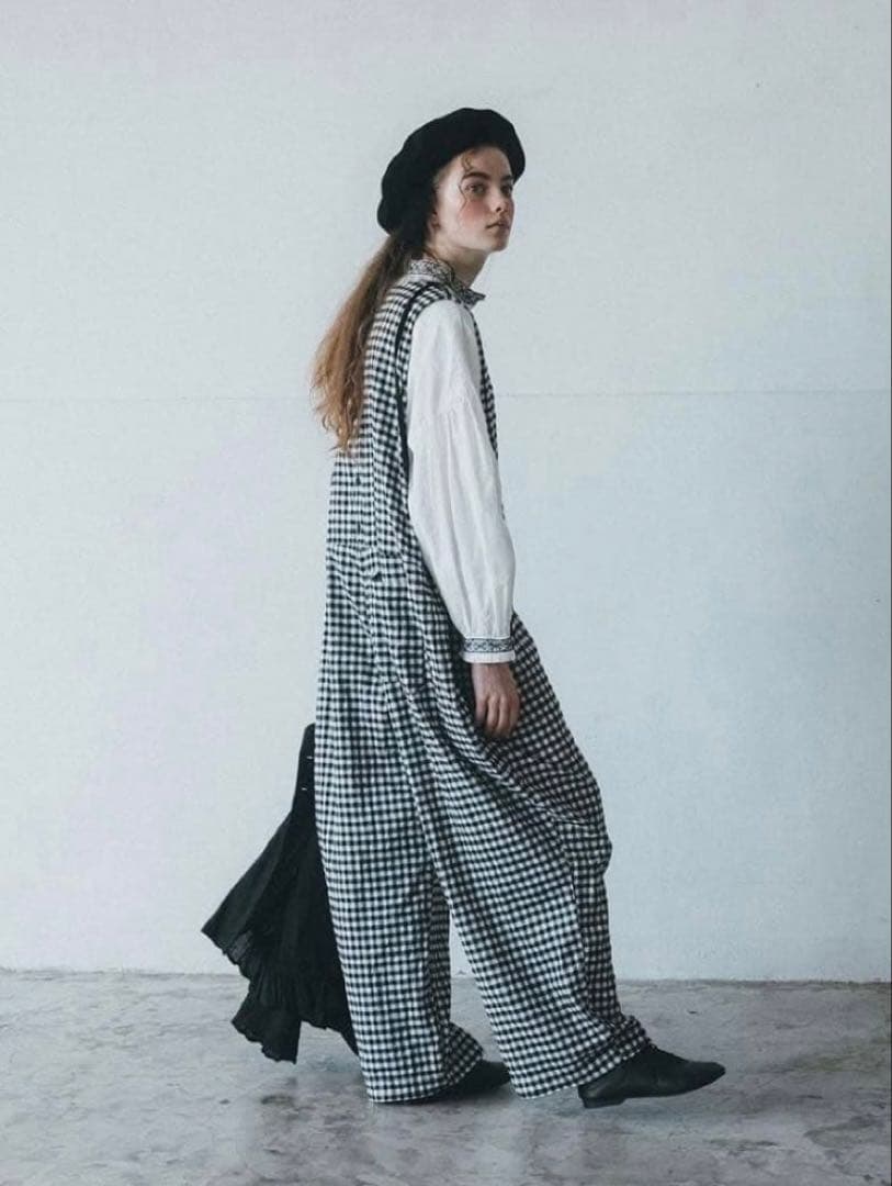 ネストローブ ギンガムチェック サロペット