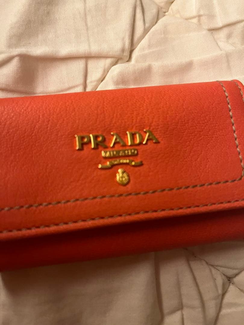 PRADA PORTACHIAVI 6 GANC1 オレンジキーケース⭐︎新品⭐︎