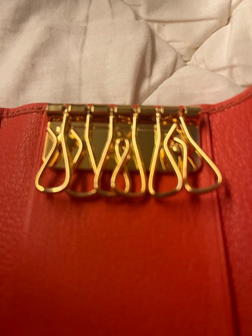 PRADA PORTACHIAVI 6 GANC1 オレンジキーケース⭐︎新品⭐︎