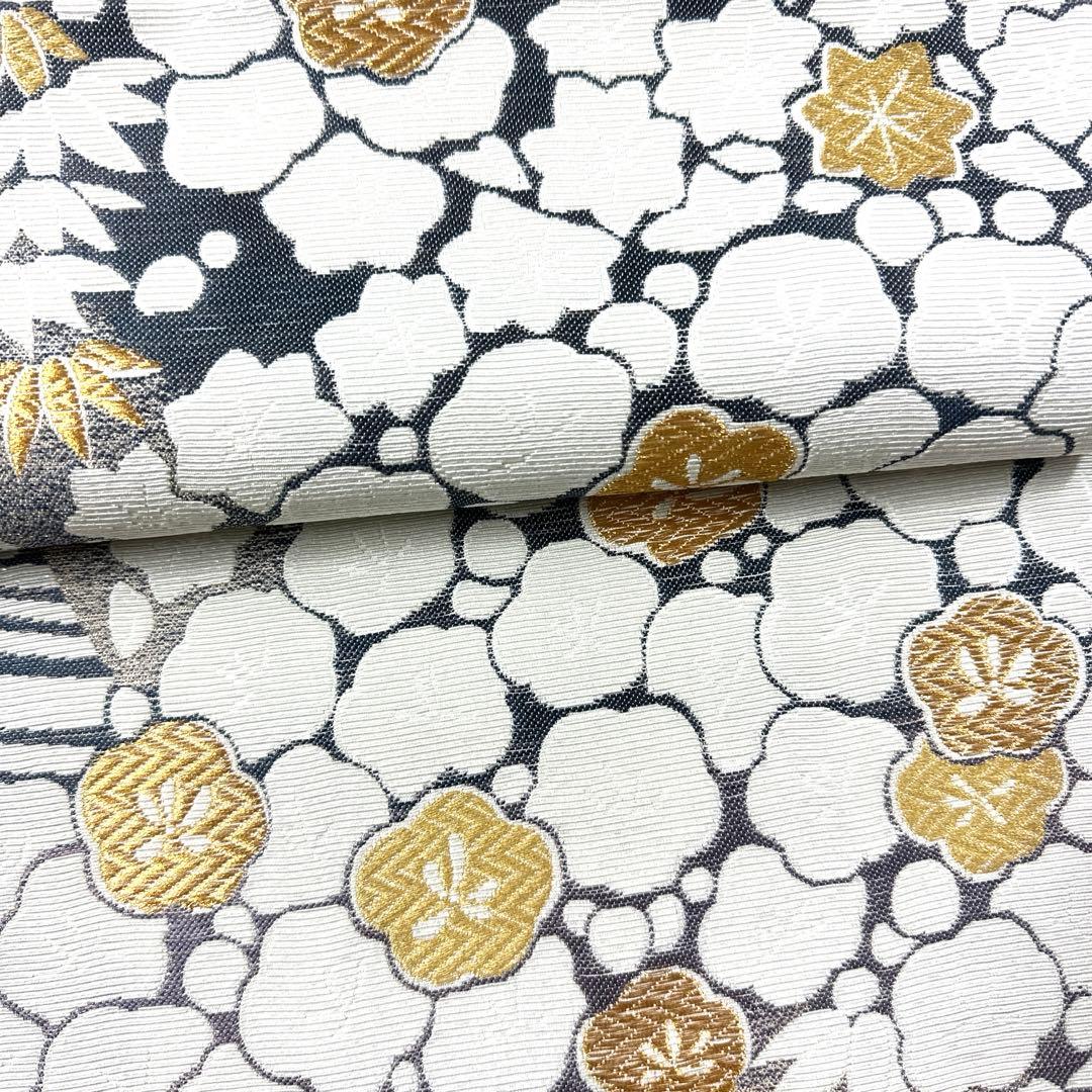 専用帯6127 ●高級 正絹 六通 袋帯 竹 梅