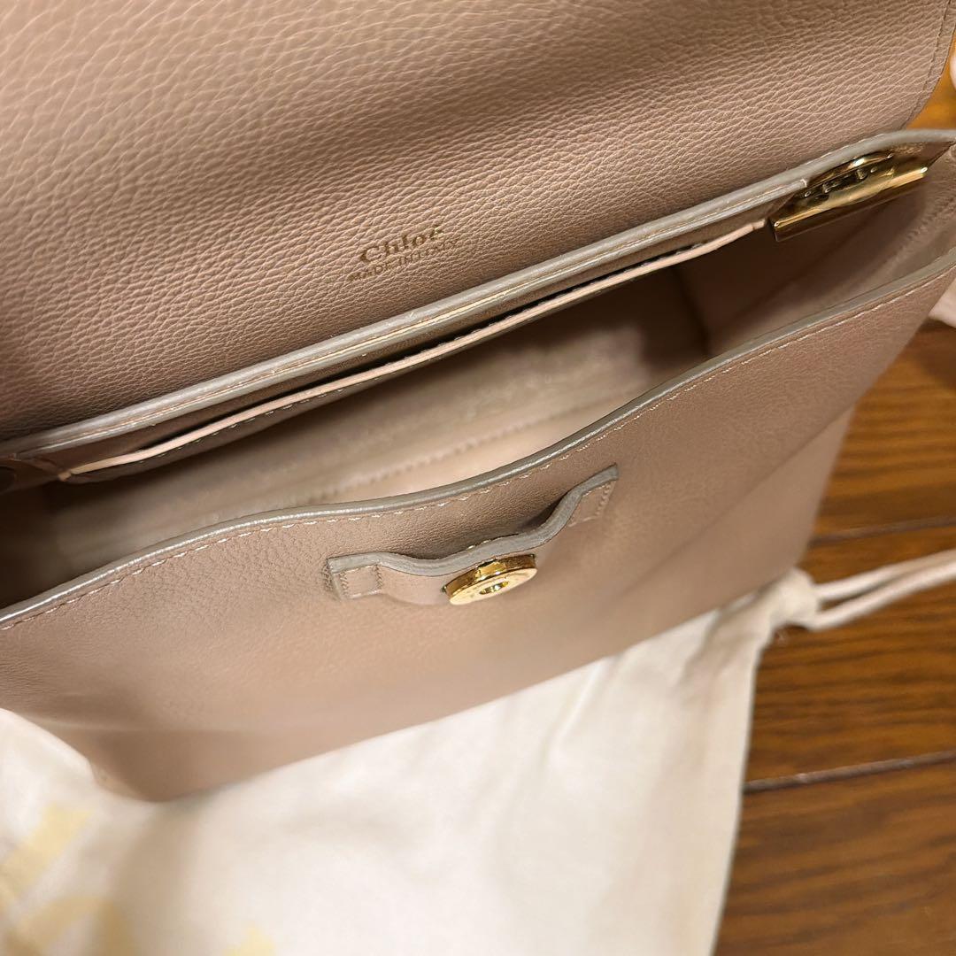 クロエ　クレア　ショルダーバッグ　ベージュ バイカラー