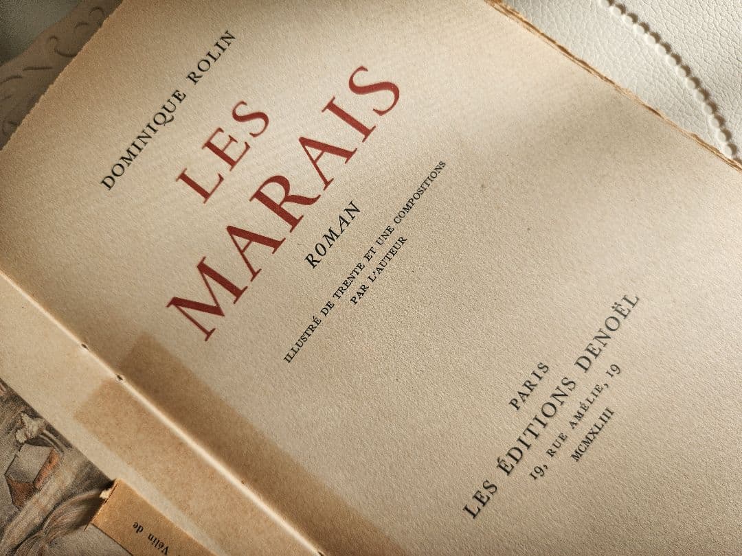 ☆超希少☆ 洋書 羊皮紙 古書 フランス小説 ヴィンテージ ジャンクジャーナル