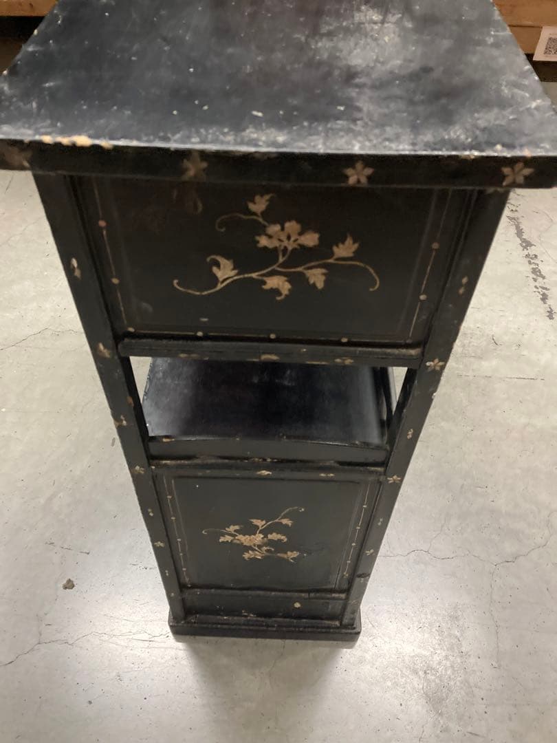 アンティーク 中国詩歌 螺鈿 茶棚 茶箪笥 飾り棚 インテリア 年代物 当時物