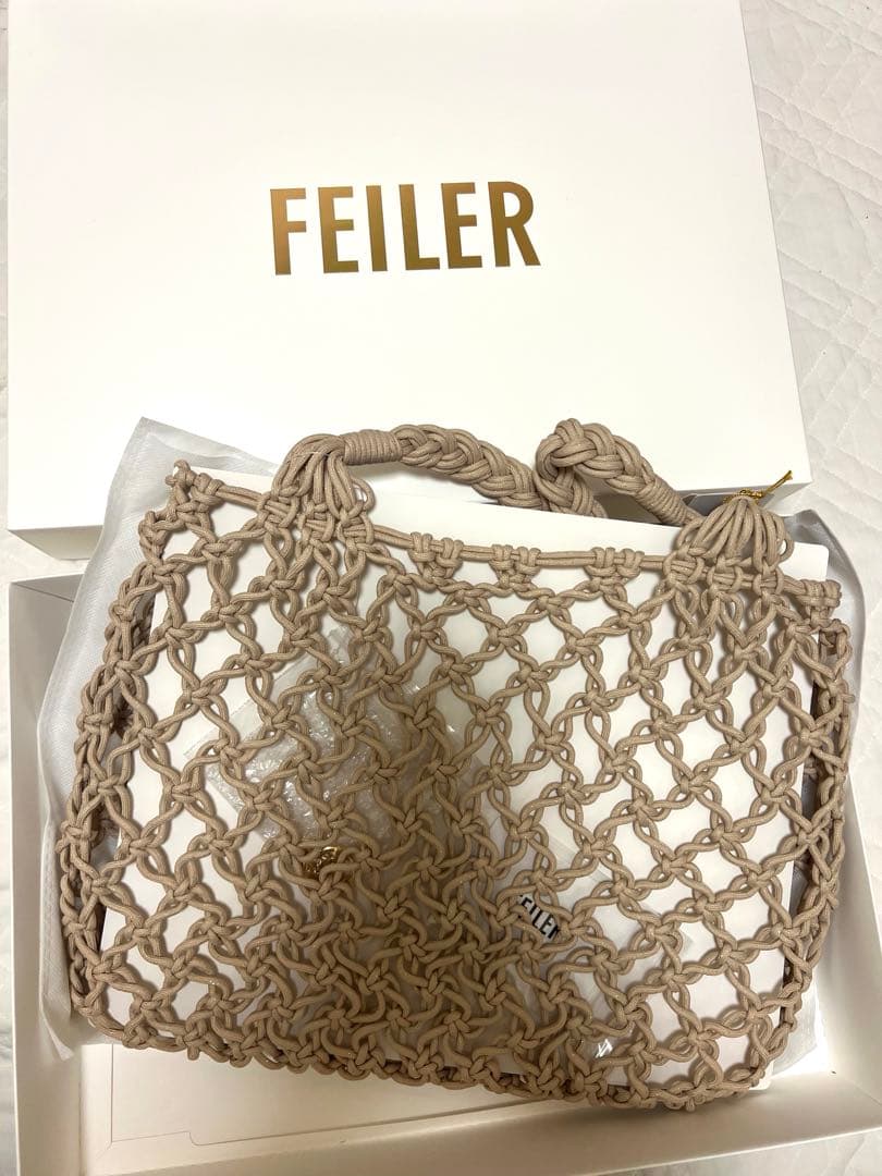 FEILER ユニ　マクラメトートバッグ
