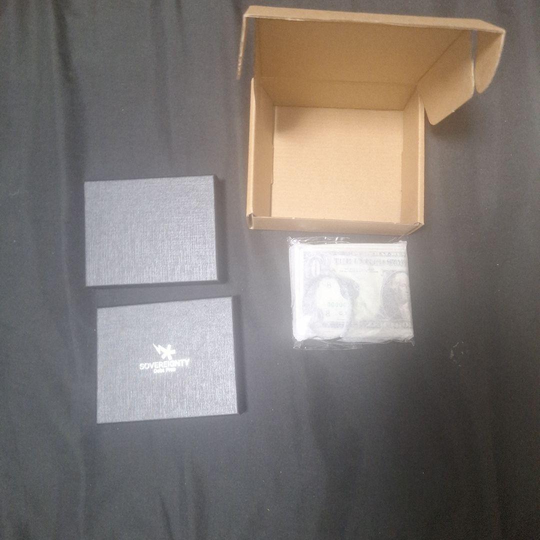 \"Debt Free Stained Money\" アメリカドル 2つ折り財布