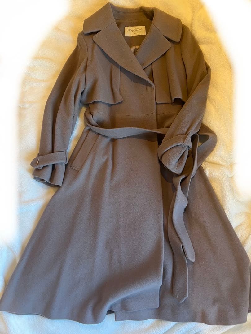 ジルバイジルスチュアート　ライトモッサウールトレンチコート　モカ
