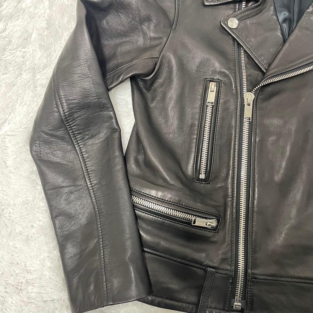 美品✨アッパーハイツ　1 ラムレザー　ライダースジャケット　黒　羊革