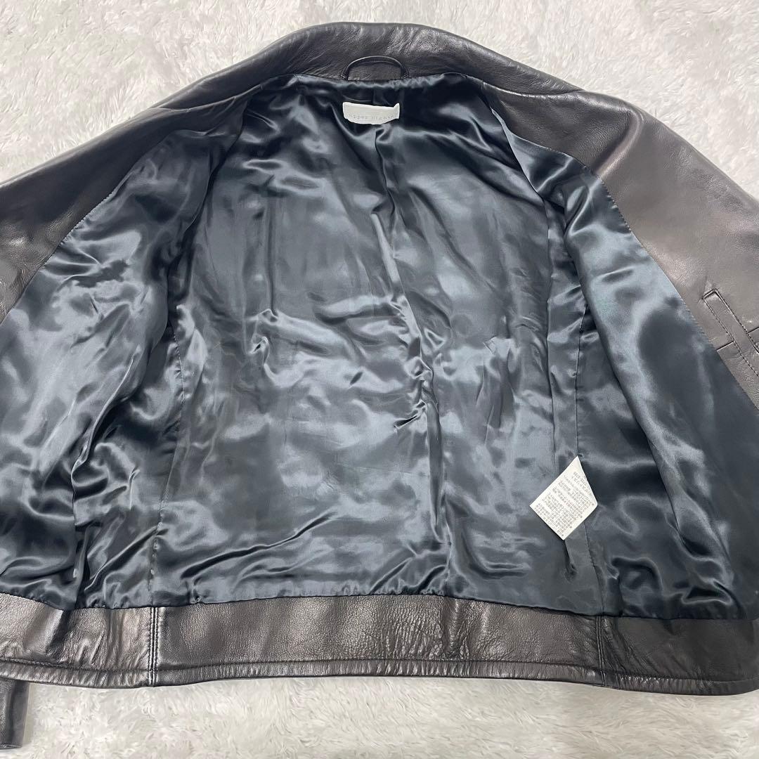 美品✨アッパーハイツ　1 ラムレザー　ライダースジャケット　黒　羊革