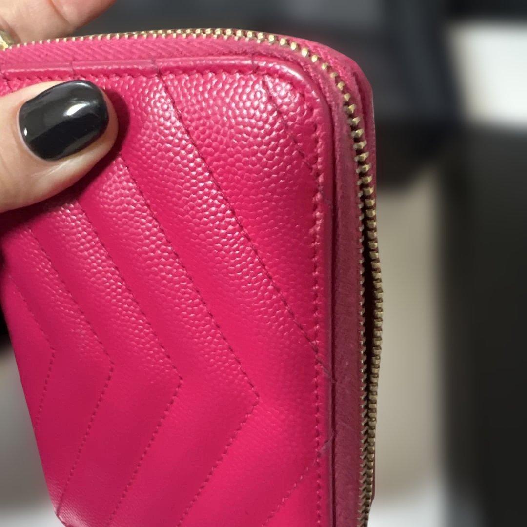 SAINT LAURENT ピンク 二つ折り財布