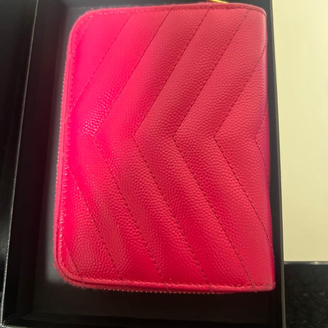 SAINT LAURENT ピンク 二つ折り財布