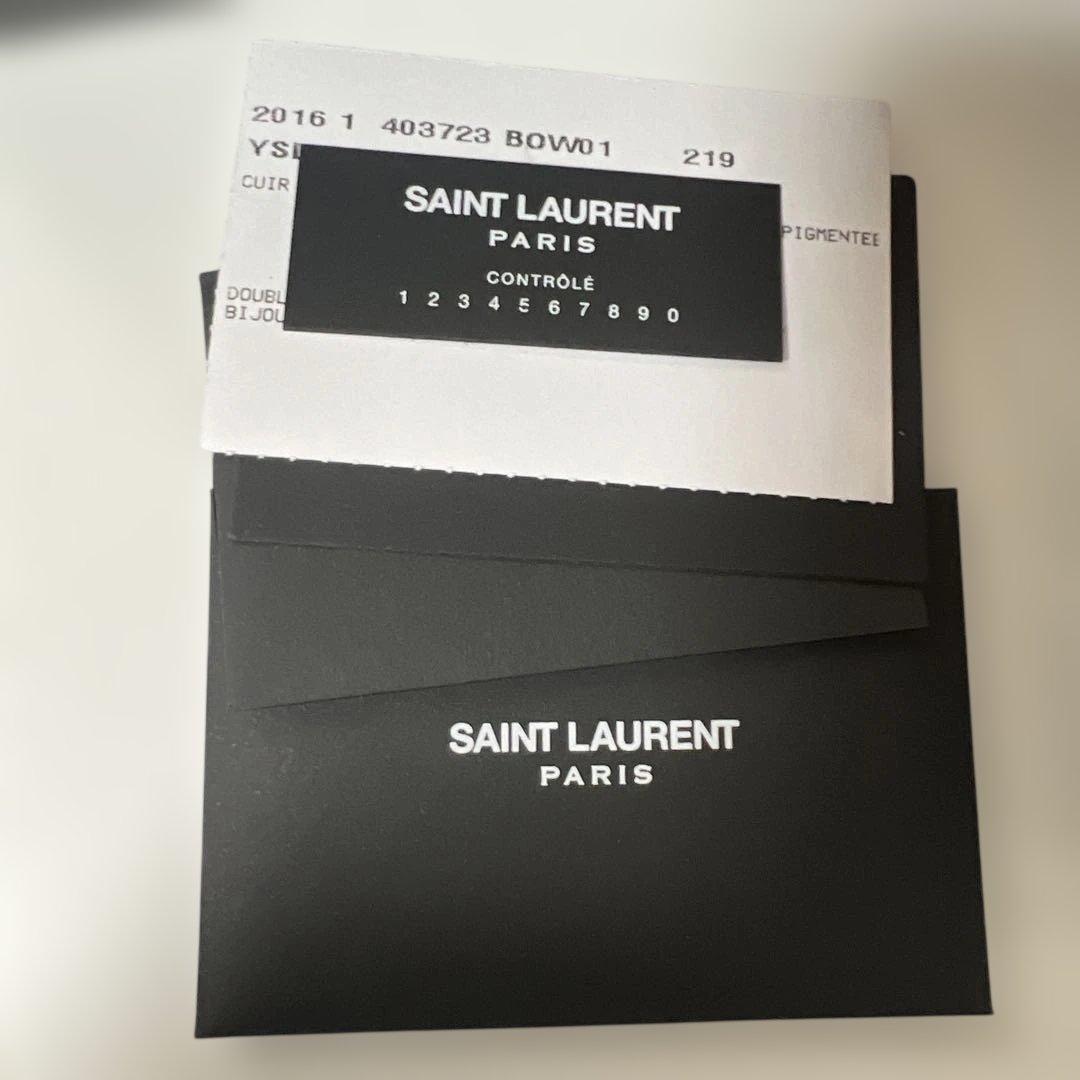 SAINT LAURENT ピンク 二つ折り財布