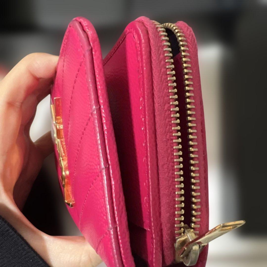 SAINT LAURENT ピンク 二つ折り財布