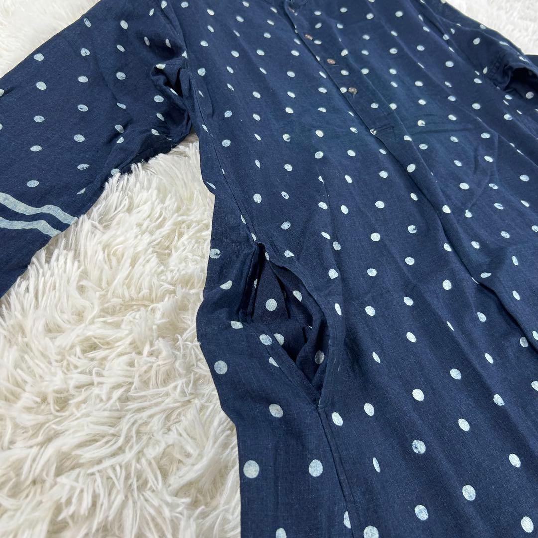 美品★umii908　45R/45rpm　ドットワンピース　ロング　ネイビー　3