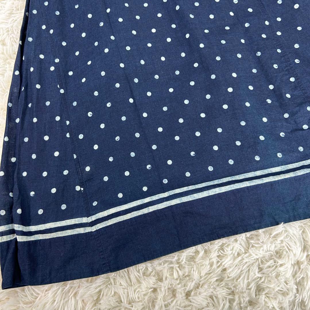 美品★umii908　45R/45rpm　ドットワンピース　ロング　ネイビー　3