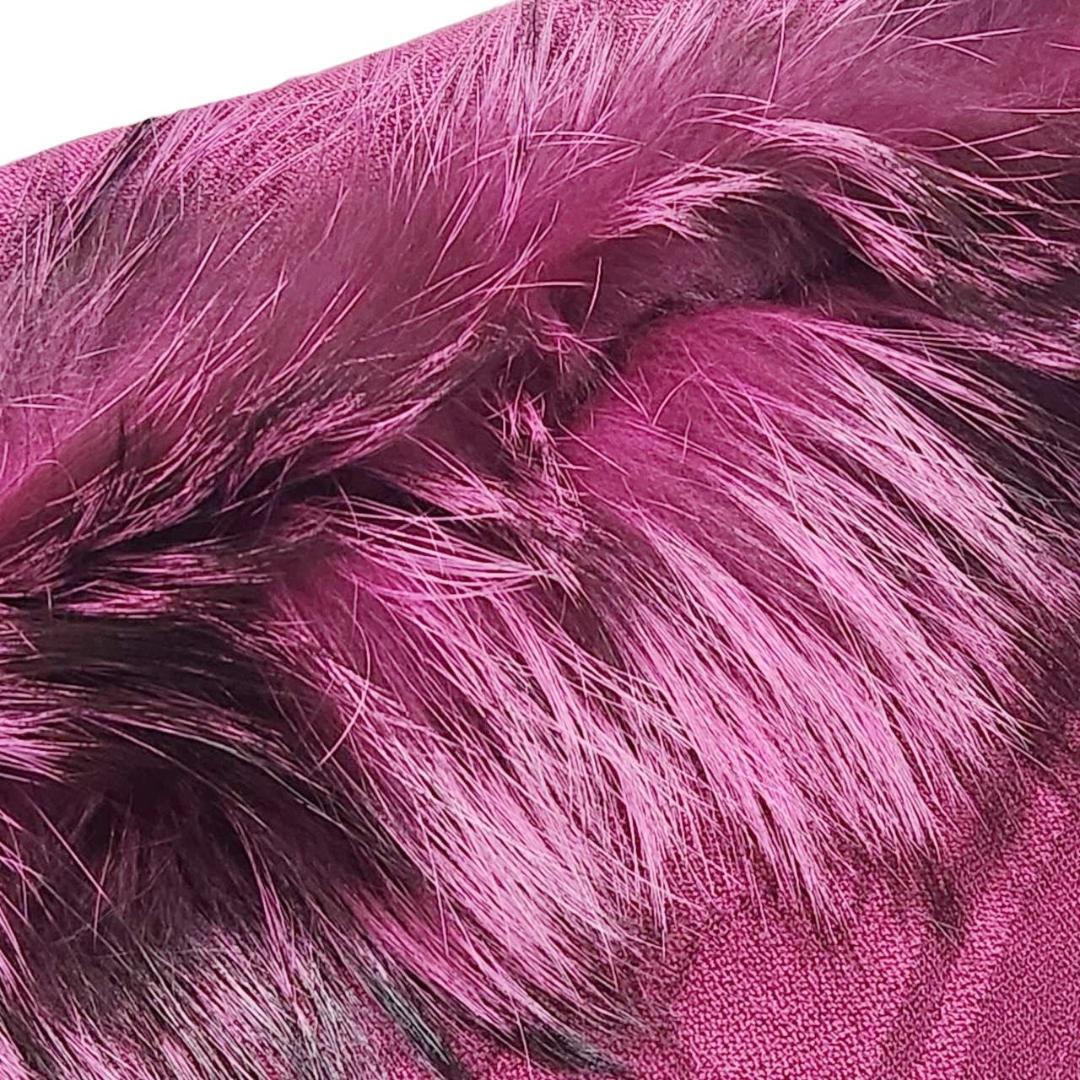 【美品125×125】グッチ ストール フォックスファー GG柄 ディアマンテ