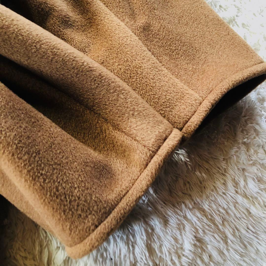 未使用✨マックスマーラ ロングコート 女優襟 ダブル 銀タグ キャメル 38