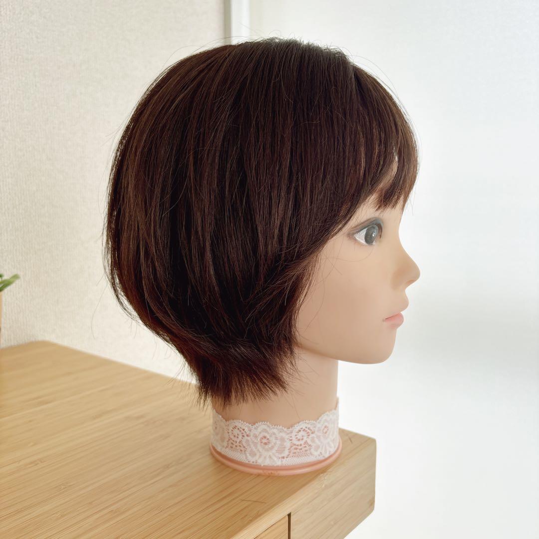リピーター　　★サラサラ高級人毛100%★外ハネショート　ブラウン