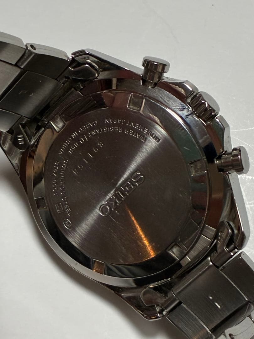 セイコー　スカイブルー　クロノグラフ　メンズ腕時計