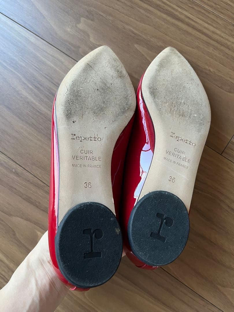 レペット　パンプス　赤　36