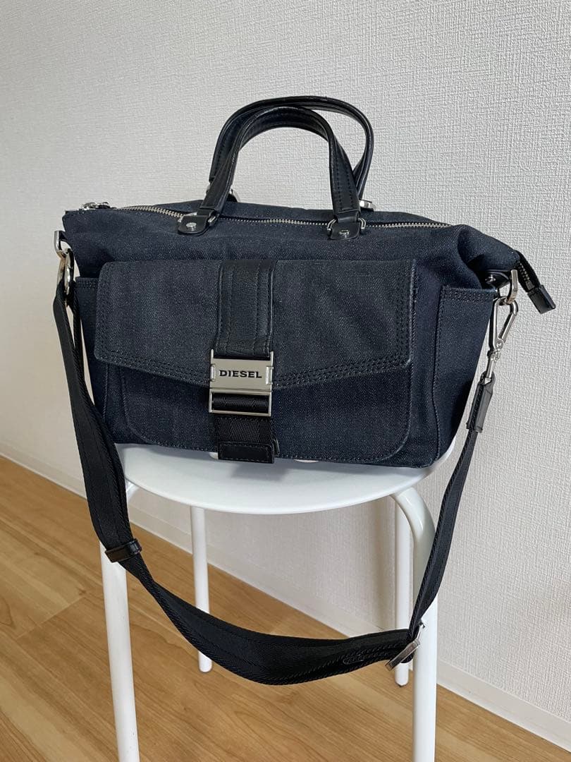 DIESEL デニム ブラック ショルダーバッグ