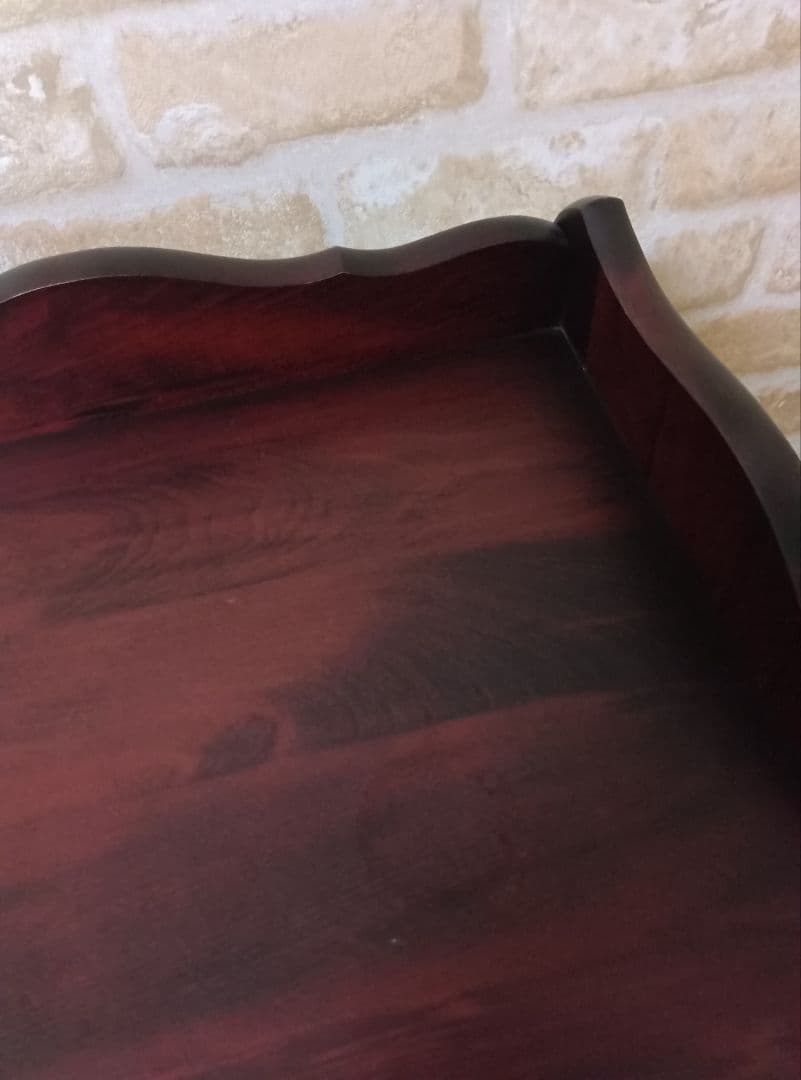 アンティーク調/猫脚　花台電話台飾り台　ブラウン　家具中古43×36×高63cm