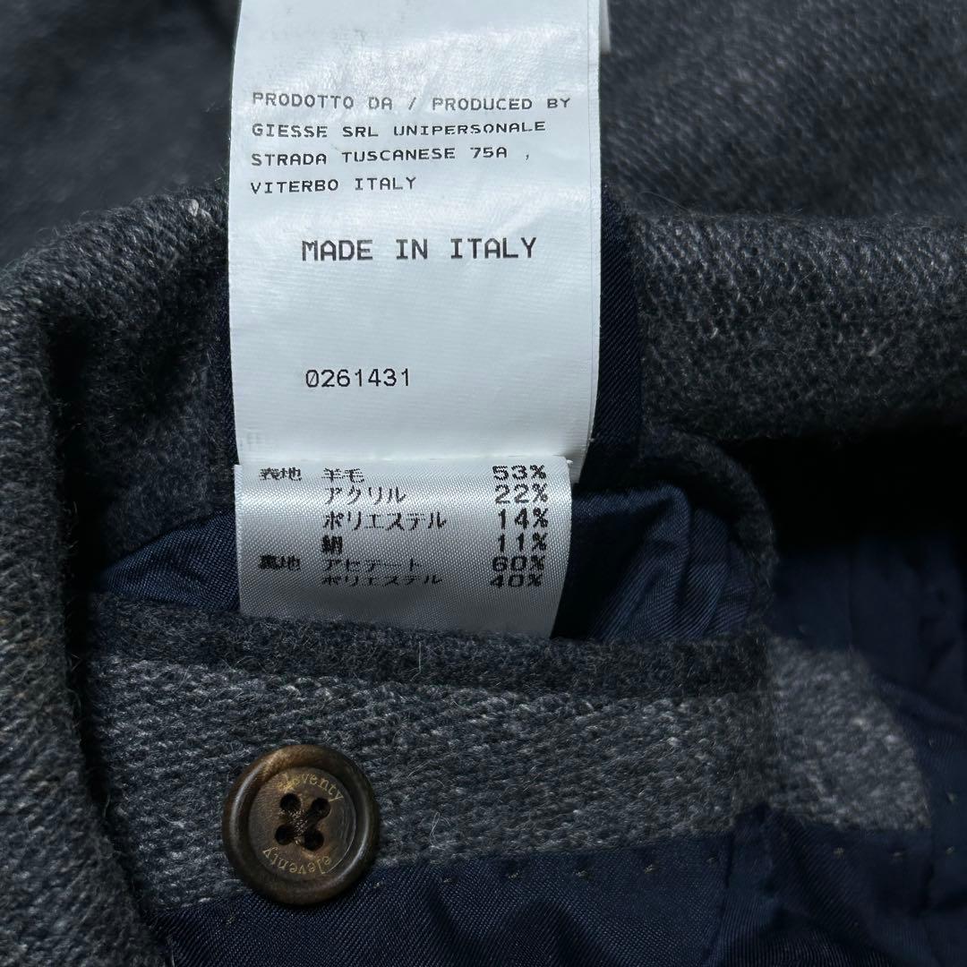 希少 52 イレブンティ イタリア製ツイード ウール ジャケット 大きいサイズ