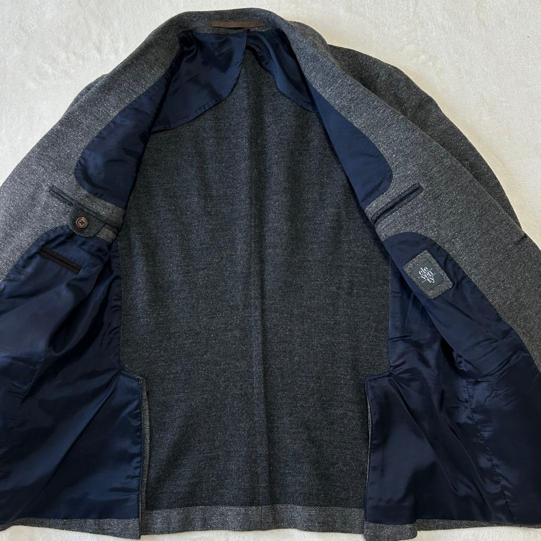 希少 52 イレブンティ イタリア製ツイード ウール ジャケット 大きいサイズ